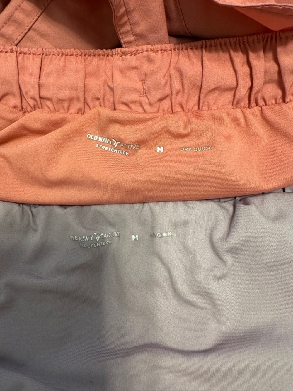Old Navy Women’s Elastic-Waist Running Shorts in Coral and Lavender Bundle - Picture 3 of 3